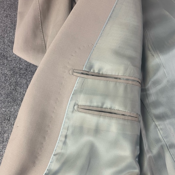 THEORY Mens Wool Blend Notch 2 Button Blazer Jacket Size 44 R Tan - Picture 4 of 10